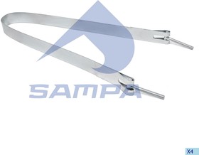 050.444, Хомут глушителя DAF ленточный SAMPA