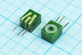 Фото 1/3 Резистор подстроечный 22 кОм, угол поворота 250 градусов, на плату, СП3-19б; №7249 РПодстр 22к\ 0,5\ 8x6x9\СП3-19б\3P/плат