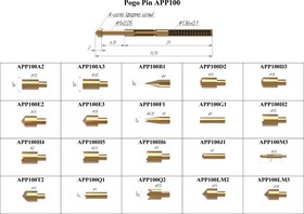 APP100LM2 Подпружиненный контакт (pogo-pin) длиной иглы 33,35 мм