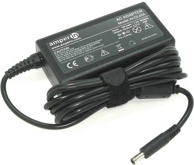 Фото 1/2 Блок питания (сетевой адаптер) Amperin AI-DL45A для ноутбуков Dell 19.5V 2.31A 45W 4.5х3.0 мм с иглой черный, с сетевым кабелем