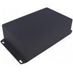 1590DFLBK, Enclosures, Boxes, & Cases Diecast Alum wFlange 7.38x2.05x4.7" Black