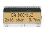 EA DOGM162W-A, Дисплей: LCD, алфавитно-цифровой, FSTN Positive, 16x2, белый