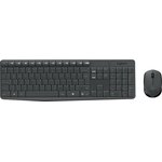 Клавиатура + мышь Logitech MK235 клав:черный мышь:черный USB беспроводная