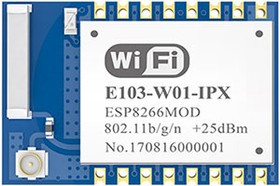 Фото 1/2 E103-W01-IPX, модуль WiFi, ESP8266EX, 2.4GHz, UART, 0.1 км