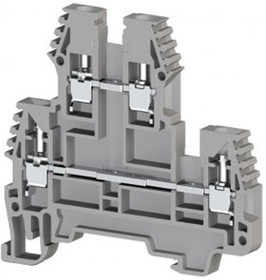 PIK2,5 RDK (серый), Клеммник 2-х ярусный, 2,5 мм.кв., с внутр.перемычкой