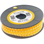 Кабель-маркер "3" для провода сеч. 6мм2 CBMR40-3, желтый, упаковка 500 шт, 39113