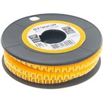 Кабель-маркер "6" для провода сеч. 6мм2 CBMR40-6, желтый, упаковка 500 шт, 39116