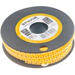 Кабель-маркер "7" для провода сеч. 6мм2 CBMR40-7, желтый, упаковка 500 шт, 39117