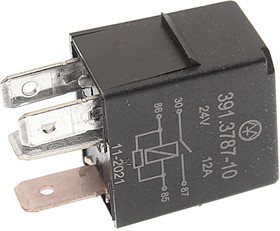 391.3787-10, Реле электромагнитное 24V 4-х контактное 12А замыкающее с резистором ЭНЕРГОМАШ