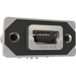 MUSBB551N4, Герметичный разъем USB, Mini USB Типа B, USB 2.0, Гнездо, 5 Позиций ...