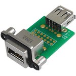 MUSBA311M0, USB Adapter, USB Type A Receptacle, USB Type A Receptacle, USB 2.0 ...
