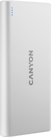 Фото 1/2 Внешний аккумулятор CANYON PB-108 Power bank 10000mAh Li-poly battery, Input 5V/2A, Output 5V/2.1A(Max), 140*68*16mm, 0.230Kg, White