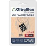 OM008GB-mini-50-B, USB Flash накопитель 8Gb OltraMax 50 Black