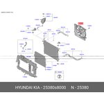 25380-S8000, Вентилятор HYUNDAI Palisade (19-) (TCI) охлаждения электрический в ...