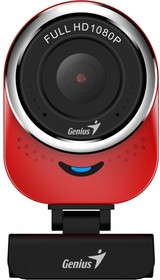 Фото 1/10 Web-камера Genius QCam 6000 Red {1080p Full HD, вращается на 360°, универсальное крепление, микрофон, USB} [32200002408]