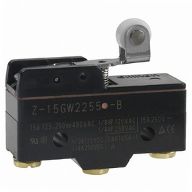 Фото 1/4 Z-15GW2255-B, Roller Lever Limit Switch, NO/NC, IP62, SPDT, Thermosetting Resin Housing, 500V ac Max, 15A Max