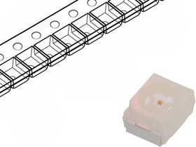 Фото 1/2 LY T67F-U1AA-36, LED; SMD; 3528,PLCC2; yellow; 1.5?3.8lm; 450?1400mcd; 3.4x3x2.1mm