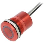 MC25MCRGR, Pushbutton Switches 25mm NormClsdAl Red Anodised Grn/Red LED