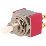 8221SHZGE, Pushbutton Switches ON-(ON) DPDT SLDR MT