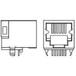 1734723-6, Modular Connectors / Ethernet Connectors RJ11 6P 6C SINGLE DIP 15u Au Reel