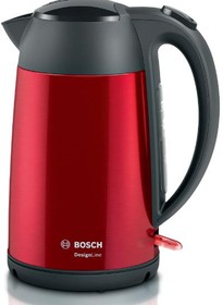 Фото 1/5 Чайник электрический Bosch TWK3P424 1.7л. 2400Вт красный (корпус: нержавеющая сталь)