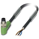 1521685, Right Angle Male 3 way M8 to Sensor Actuator Cable, 5m