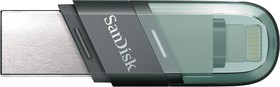 Фото 1/5 Флеш Диск Sandisk 64Gb iXpand Flip SDIX90N-064G-GN6NN USB3.1 зеленый/серебристый