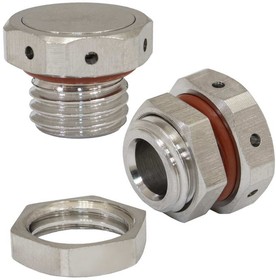 M12X1.5 Steel/ nut, Клапан выравнивания давления M12х1.5, 1 л/мин, IP67, -40…+125 °C, корпус - сталь нержавеющая, уплотнитель - резина сили