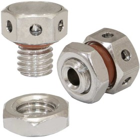 M5X0.8 Steel/ nut, Клапан выравнивания давления M5х0.8, 1 л/мин, IP67, -40…+125 °C, корпус - сталь нержавеющая, уплотнитель - резина силико