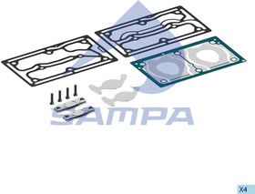 Фото 1/2 096.718, Ремкомплект MERCEDES компрессора (клапаны, прокладки) SAMPA