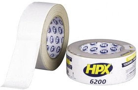 HPX-D6200-4825WH, Лента ремонтная, W 48мм, L 25м, D 0,3мм, белый, макс.60°C, 12%