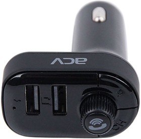 Фото 1/5 Автомобильный FM-модулятор ACV FMT-118B черный BT USB (37399)
