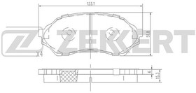 bs-1118, Колодки торм. диск. передн. Mazda 323 F S VI 98-