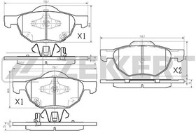 bs-1125, Колодки торм. диск. передн. Honda Accord VII 03-