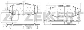 bs-1247, Колодки торм. диск. задн. Toyota GT 86 (N60) 12- Subaru BZR (ZC Z10) 11- Forester (SJ S13) 12- Ou