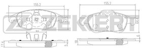 bs-1254, Колодки торм. диск. передн. Citroen Berlingo II 08- C4 Picasso 07- DS4 11- DS5 13- Peugeot 5008