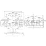 BS-1275, Колодки тормозные ZEKKERT BS1275 диск. передн. Chrysler Sebring 01-