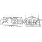 BS-1281, Колодки тормозные ZEKKERT BS1281 диск. передн ...