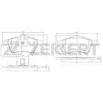 BS-1282, Колодки тормозные ZEKKERT BS1282 диск. передн. VW Transporter IV 90-