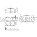 BS-1299, Колодки тормозные Chevrolet Captiva 06-; Opel Antara 06- задние Zekkert