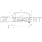 BS-1379, Колодки тормозные Opel Zafira B 05-, Zafira C 11- задние дисковые ...