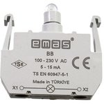 BB, Блок-контакт подсветки ВB с белым светодиодом, серия B, 100-230 В AC