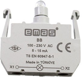 BB, Блок-контакт подсветки ВB с белым светодиодом, серия B, 100-230 В AC