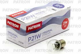 Лампа накаливания 12V P21W 21W BA15s PATRON Original Stream 1 шт. пакет PLS25-21