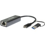 DUB-2315, USB Network Adapter, 2.5Gbps, USB-A Plug / USB-C Plug - RJ45 Socket
