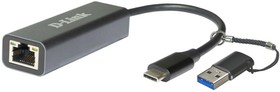 DUB-2315, USB Network Adapter, 2.5Gbps, USB-A Plug / USB-C Plug - RJ45 Socket