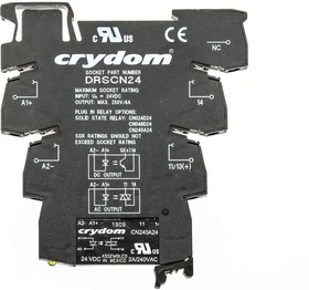 Фото 1/4 DRA-CN240A24, Sensata Crydom DRACN Series Solid State Interface Relay, 30 V dc Control, 2 A Load, DIN Rail Mount