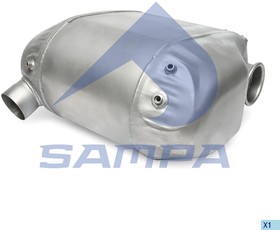 061.416, Глушитель IVECO Stralis с катализатором (ЕВРО-5) SAMPA