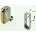 RK000290000EL00, Right Angle D Sub Backshell, 50 Way, Strain Relief
