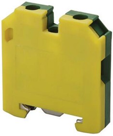 CGMT4, Terminal Block Connector - 32 A - 2 Position - Ground - Earth - Green/Yellow - 10-22 AWG.